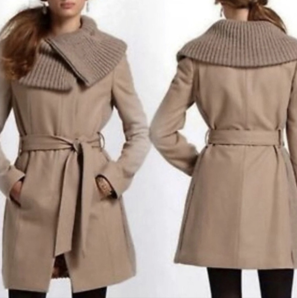Elevenses For Anthropologie Fully Lined Wool Overcoat Women's Size 6